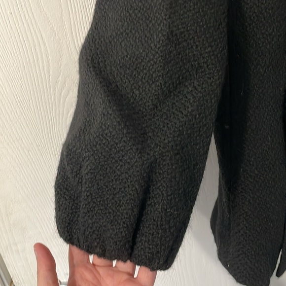 Ann Taylor 100% Wool Like New Black Blazer Jacket 3/4 Bishop Sleeves Size 12 - Picture 5 of 10